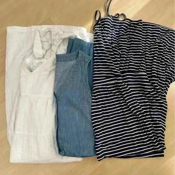 Old Navy Dresses & Skirts - Lot Of 3 Womens Summer Dresses Size Small Old Navy: Maxi Stripe/White/Denim